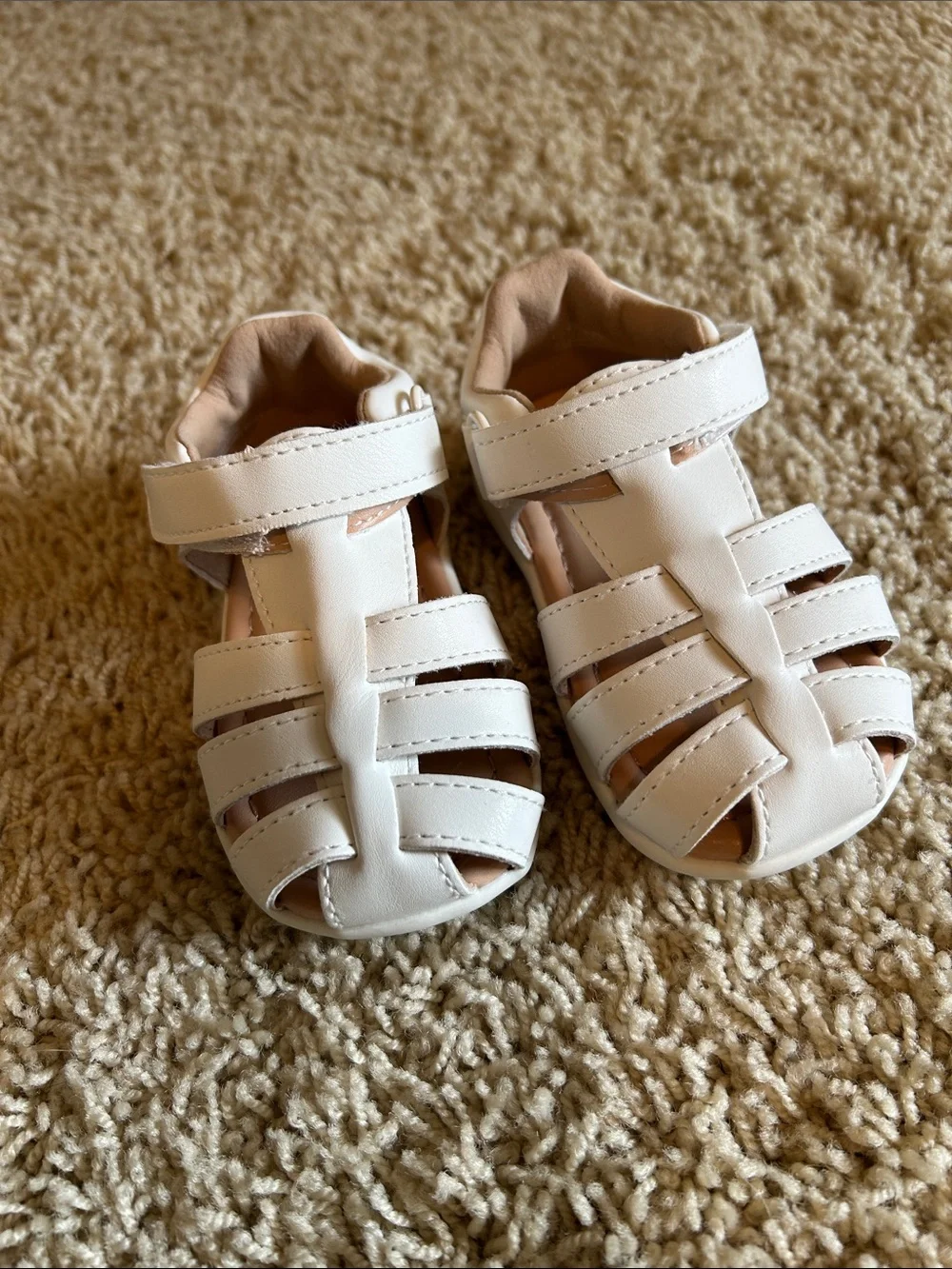 Children’s Place Girls White Fisherman Sandal NEW Sz 5